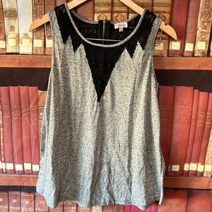 PIXLEY Banu Mesh Neckline Knit Top Medium M